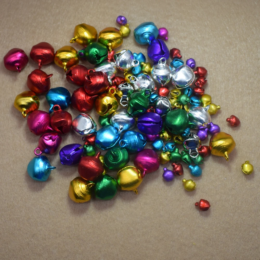 100 шт./лот новые рождественские колокольчики свободные бусины маленькие