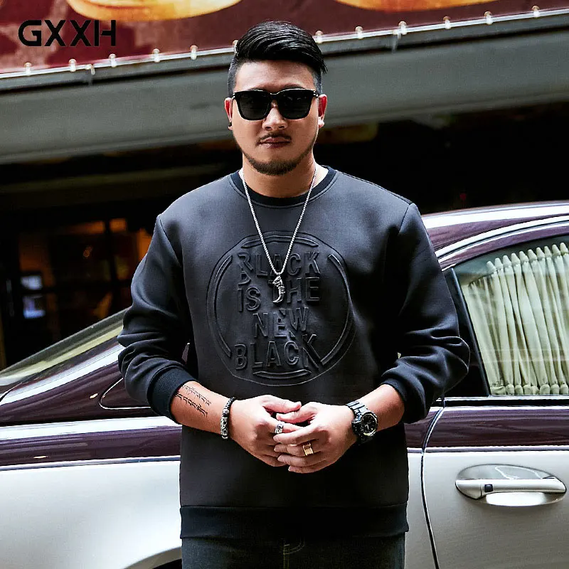 Свитшот мужской с длинным рукавом XXL 6XL 7XL брендовый Свободный Повседневный Топ