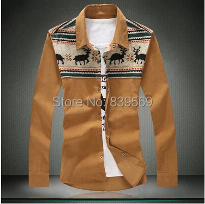Free Shipping 2015 New Brand Fashion Mens Flowers Shirts Casual Slim Fit Long Sleeve Good Quality Shirt Size m-5xl | Мужская одежда