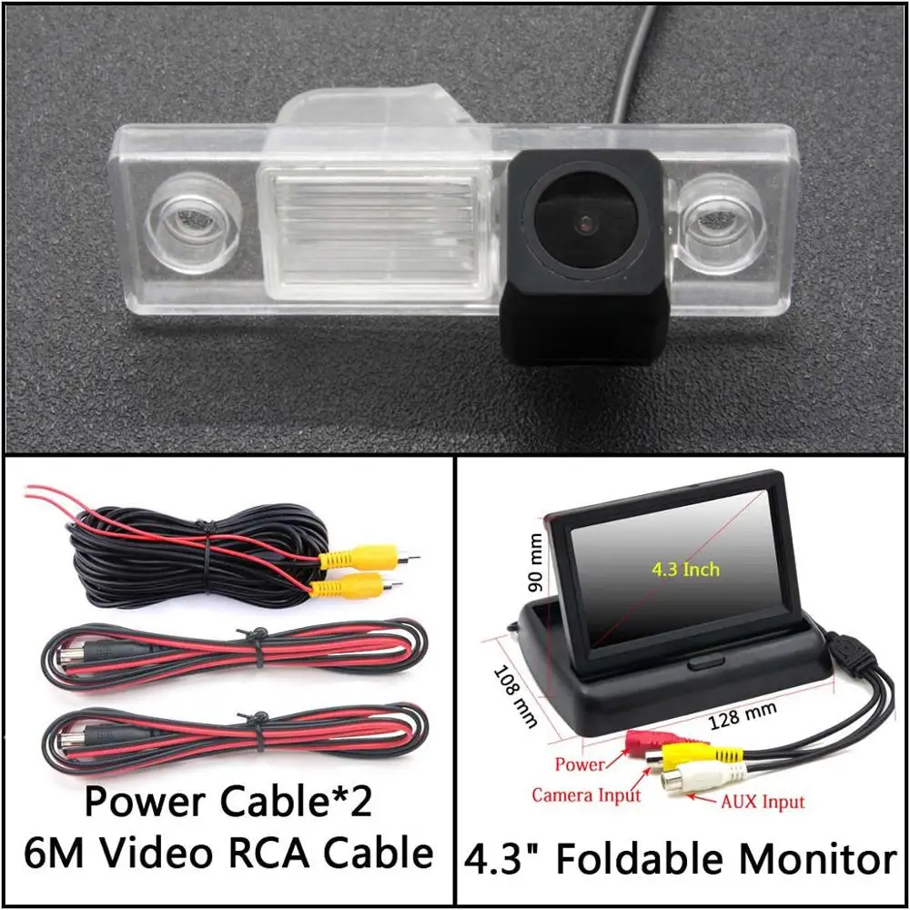 Cam N 4.3 inch Fold Full HD камера заднего вида для Chevrolet Lova Nexia epica Lova Aveo Captva Cruze Lacetti Tosca Автостоянка ЖК-зеркало монитор - Название цвета: Cam N 4.3 inch Fold