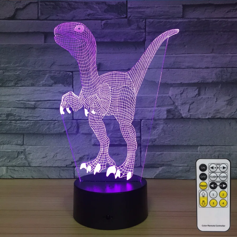 

Dinosaur Night Lights for Kids Decorations 7 Colors Change with Remote Baby Night Light Beside Lamp Boys Birthday Party Gift