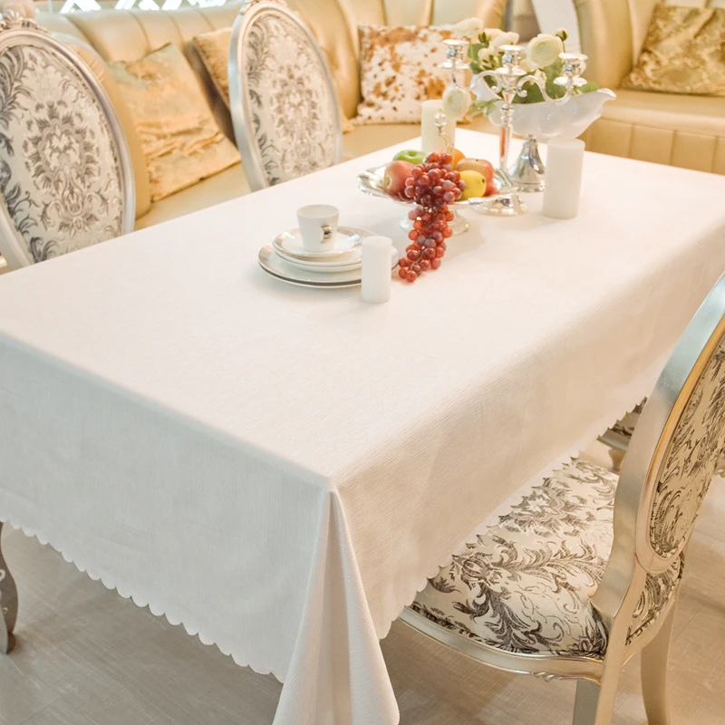 Модные европейские белые прямоугольные скатерти из старой коры гостиничные