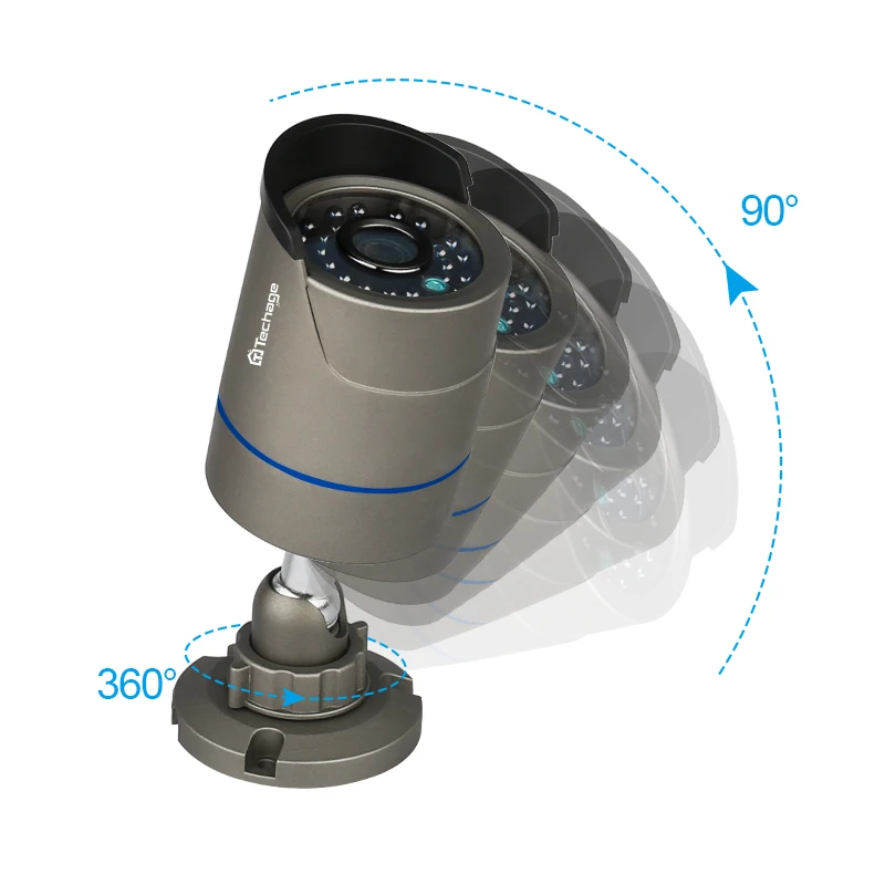 Techage 8ch Беспроводной NVR комплект Wi Fi видеонаблюдения Системы 720 P 1.0mp открытый