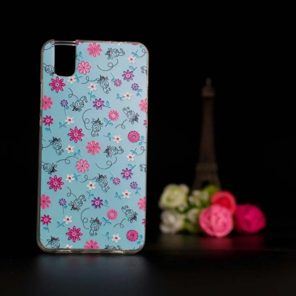 Fashion 3D Relief Printed Flower Case for Huawei Honor 7i Phone Soft TPU Back Protection Cover Shot X Cases | Мобильные телефоны и