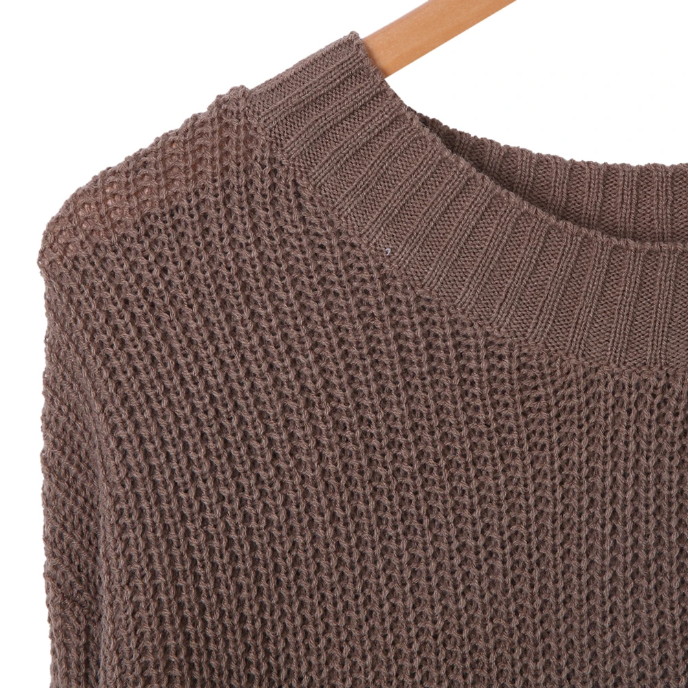 Women Long Sleeve Oversized Ladies Knitted Sweater Warm Winter Pullover Knitwears Stylish Womens Loose Sweaters | Женская одежда