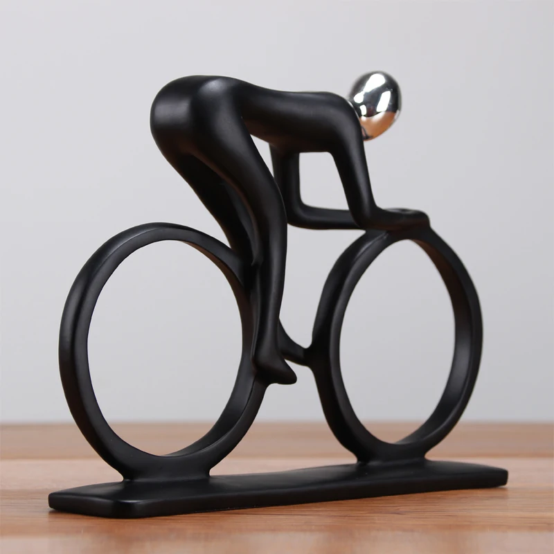 Современная Абстрактная черная велосипедная скульптура Геометрическая