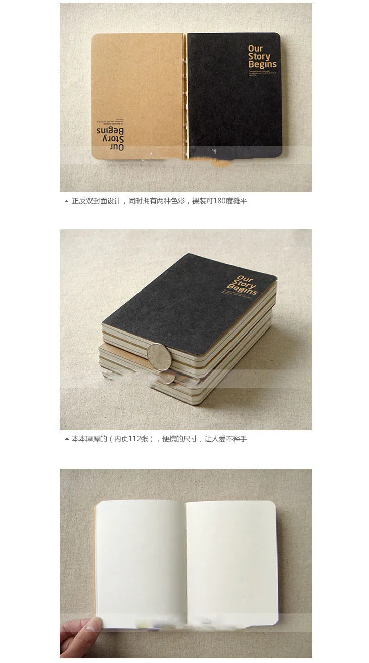 2 шт. классический блокнот для заметок формата А5 без рисунка скетчей записная