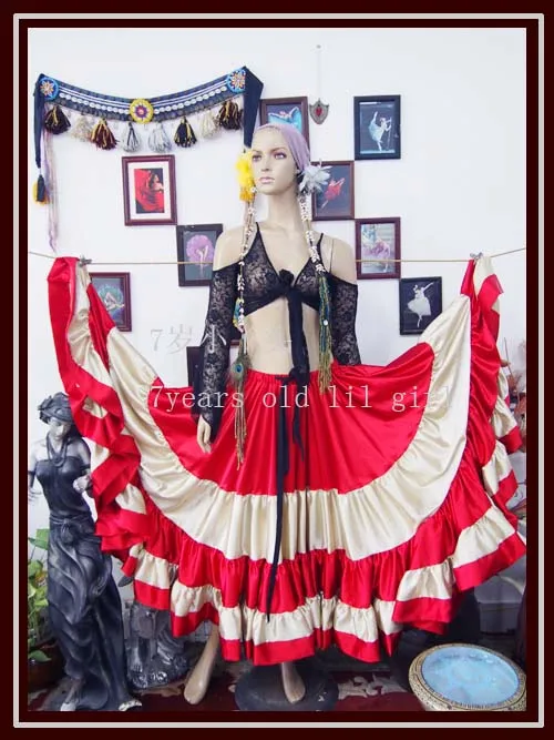 Satin silk Furlong Ming Go expansion skirt 9EX39 | Тематическая одежда и униформа