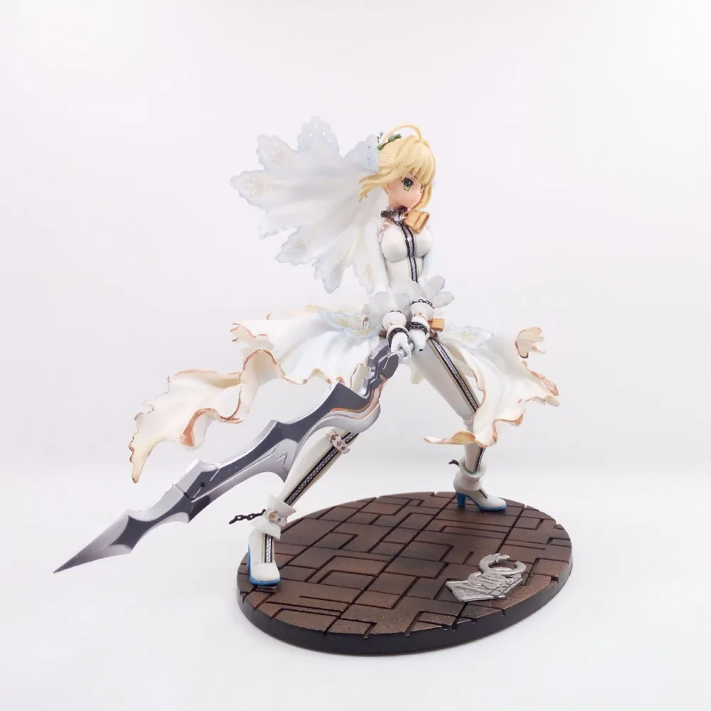 Экшн фигурка Fate/Take Night Saber белое платье мультяшная кукла из ПВХ 22 см упакованная в