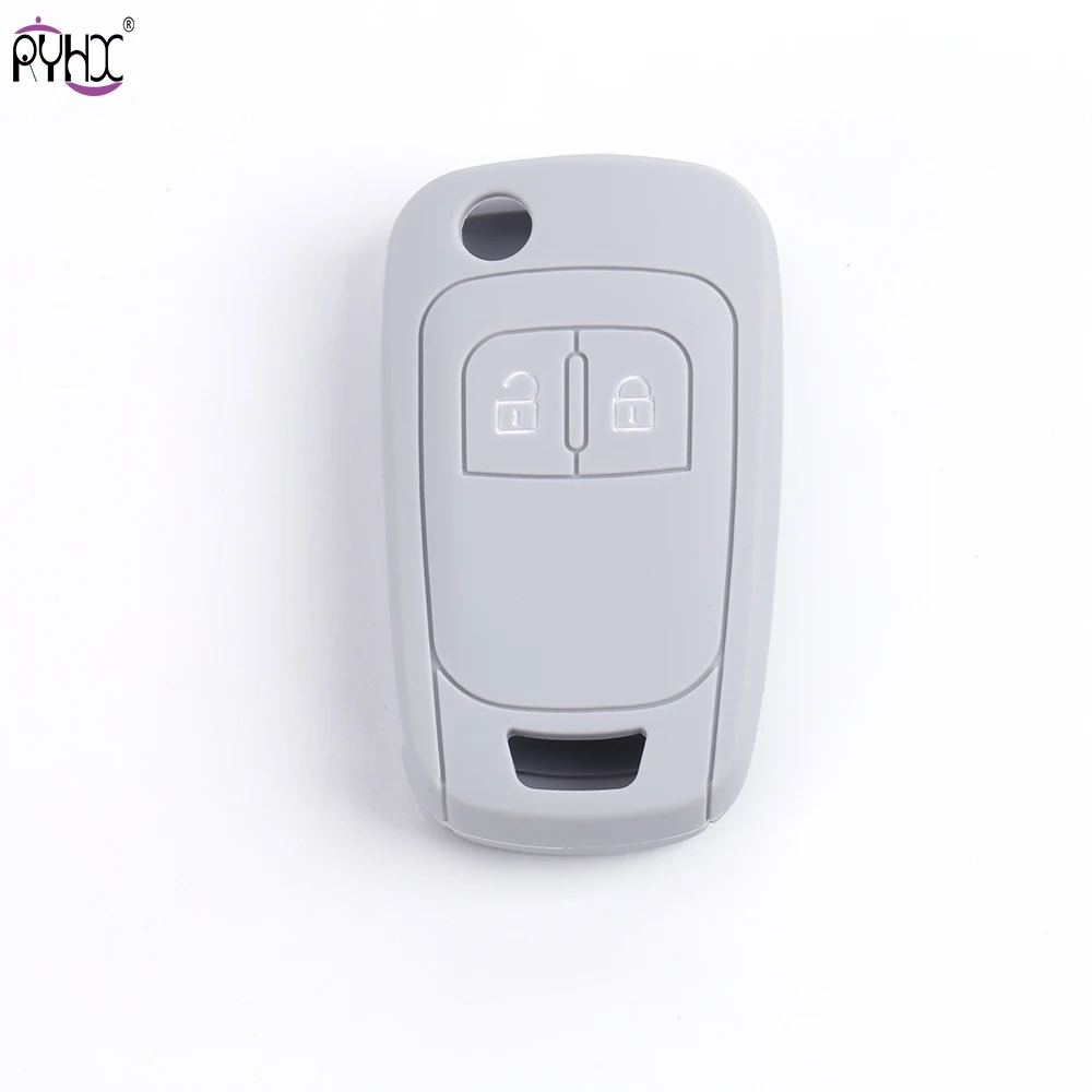 2 кнопки силиконовый Автомобильный Брелок дистанционного управления с ключом