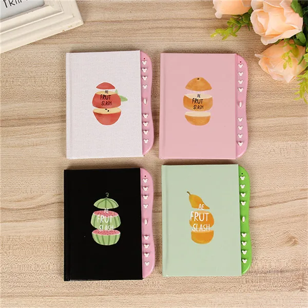 Random Kawaii милый бумажный блокнот с замком мультяшный детский планировщик Органайзер для мальчиков и девочек личный дорожный дневник журнал записная книжка канцелярские принадлежности - Цвет: Random