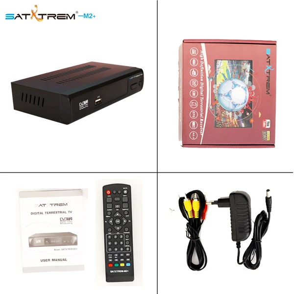 M2 Plus only Satxtrem M2 Plus DVB T2 Tdt ТВ приставка для цифрового DVB T2 ТВ приставка тюнер vga с Wifi MT7601 приемник Поддержка Dolby AC3 - Цвет: M2 Plus only
