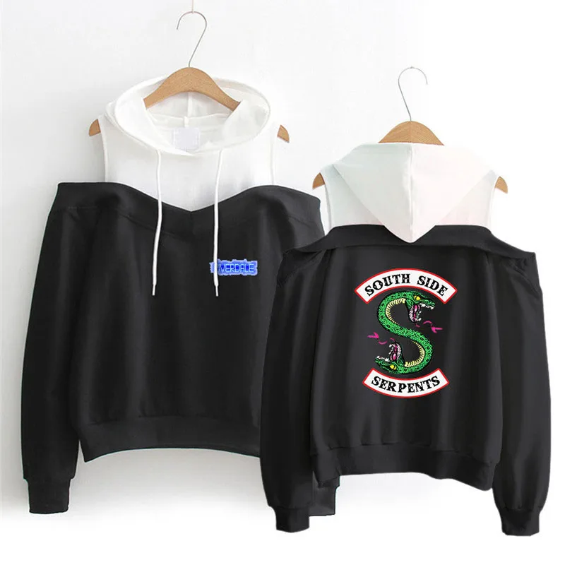 style 8 Ривердейл толстовки костюм Толстовка и штаны "South Side serpents" Harajuku ривердейл SouthSide пуловер плеча балахон Топ для девушек и женщин - Цвет: style 8