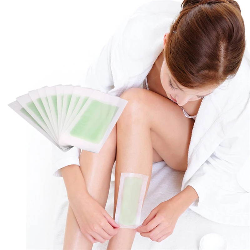 5 шт Удаление волос двухсторонние полоски бумаги с холодным воском для ног тела