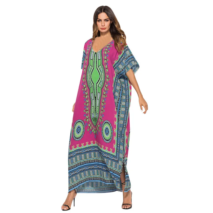 Платье женское повседневное длинное с принтом|Женские платья| |