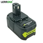 Высококачественный литий-ионный аккумулятор LERRONX 18 в, 4,0 Ач для Ryobi ONE P100, P102, P103, P105, P107, P108, перезаряжаемый литиевый аккумулятор