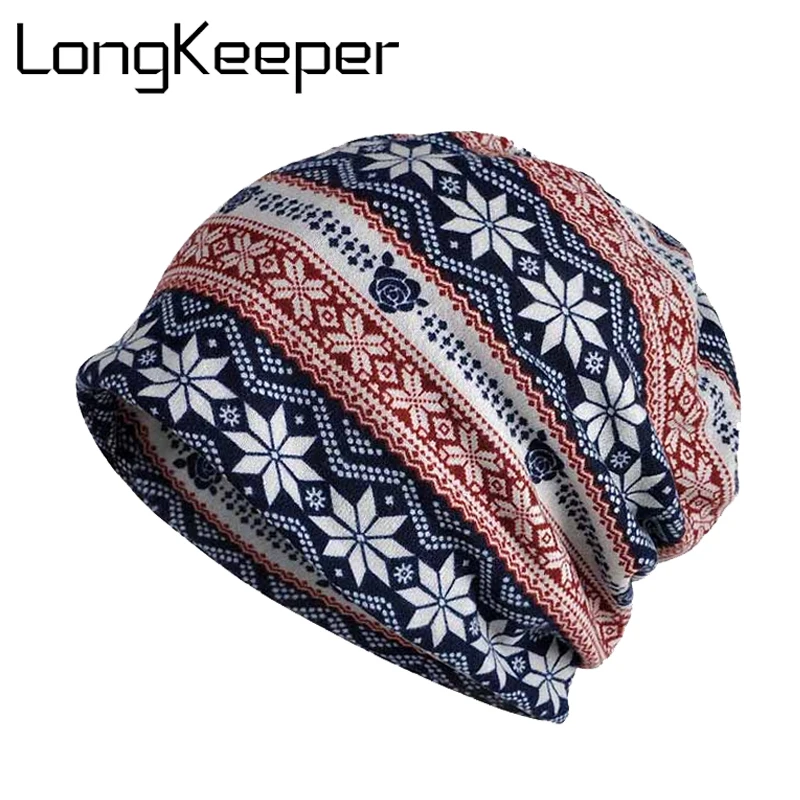 Женские тонкие шапки-бини с буквенным принтом LongKeeper весенне-осенние мужские