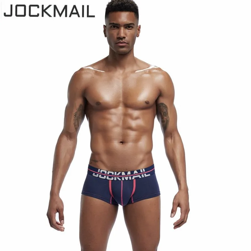 JOCKMAIL Мужское нижнее белье боксеры хлопковые трусы U выпуклая сумка мужские