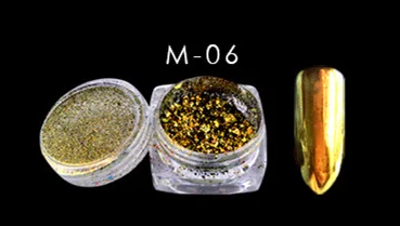M-06 Y-XLWN голографический эффект хамелеона чешуйчатая Юкка для ногтей блестки зеркальный блеск порошок хромированный пигмент Блестки для ногтей - Цвет: M-06