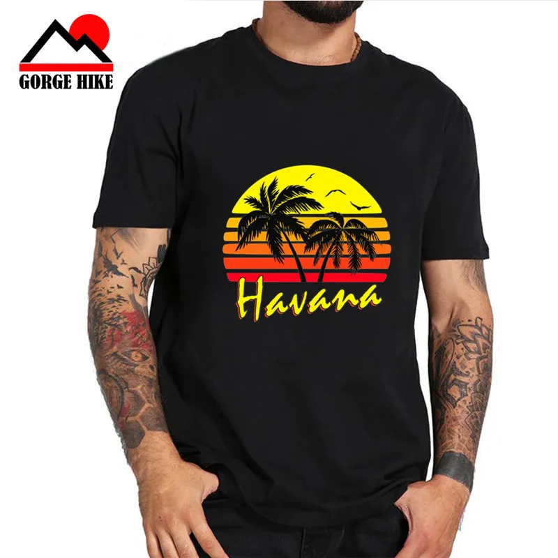 Вечерние мужские футболки размера плюс DJ Cohiba Habanos Cigar Tobaco Cigarillo Havana Cuba хлопковая