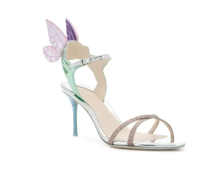 Qianruiti Zapatos Mujer босоножки с бабочками модельные туфли крыльями ангела женские