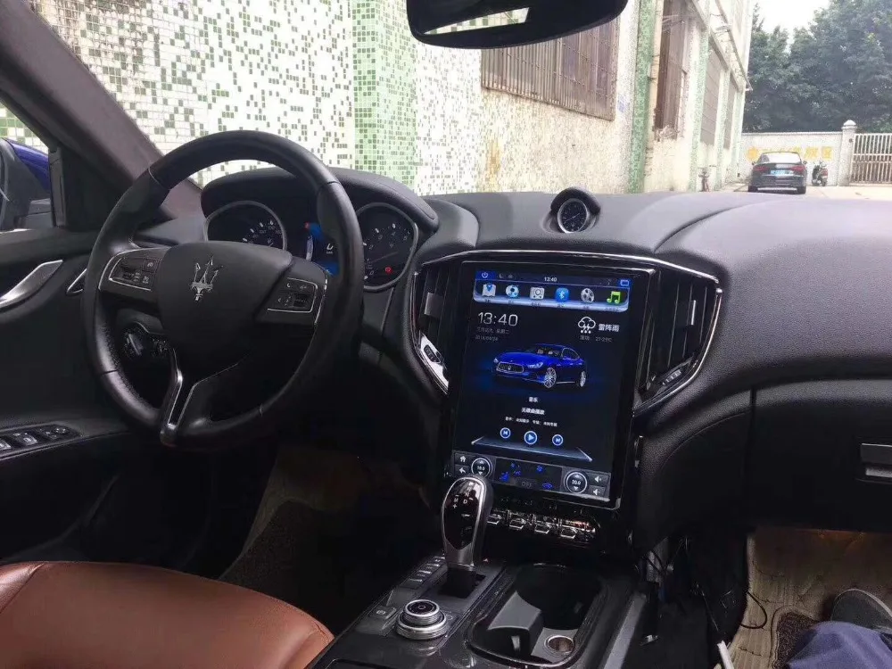 PX6 Android 8,1 Автомобильный мультимедийный gps аудио Радио стерео для Maserati Ghibli- Tesla навигация Navi вертикальный плеер