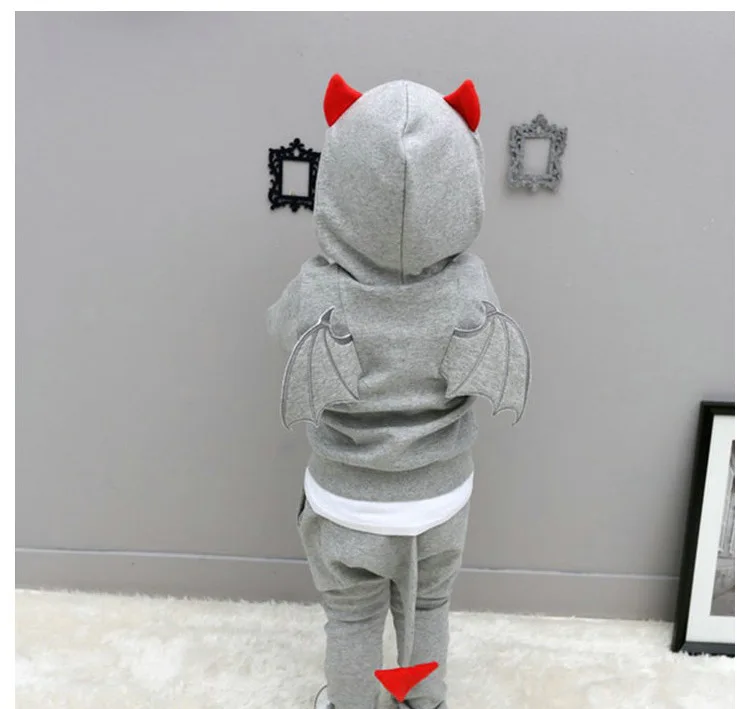 Комплекты одежды для мальчиков Маленький Дьявол толстовка с капюшоном Theme