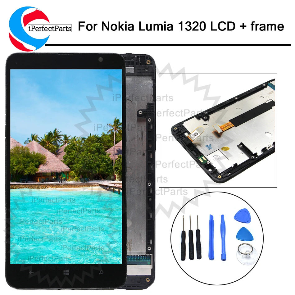 6 0 '񟡰x720 для Nokia Lumia 1320 ЖК сенсорный экран с рамкой дисплей дигитайзер в сборе