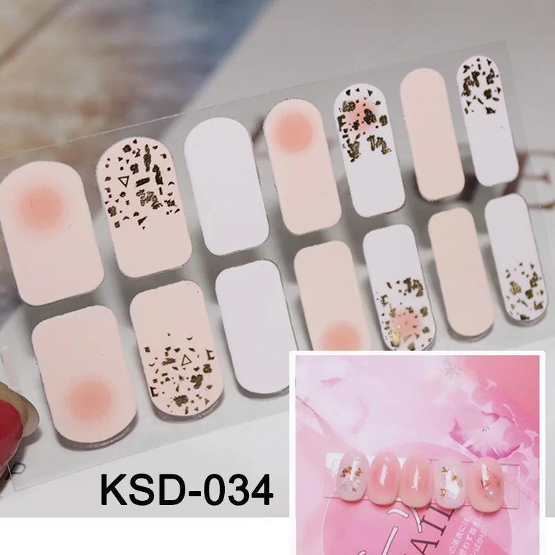 14 шт/лист Звезда Луна Дизайн Полный наклейки для ногтей Сделай Сам чистый цвет