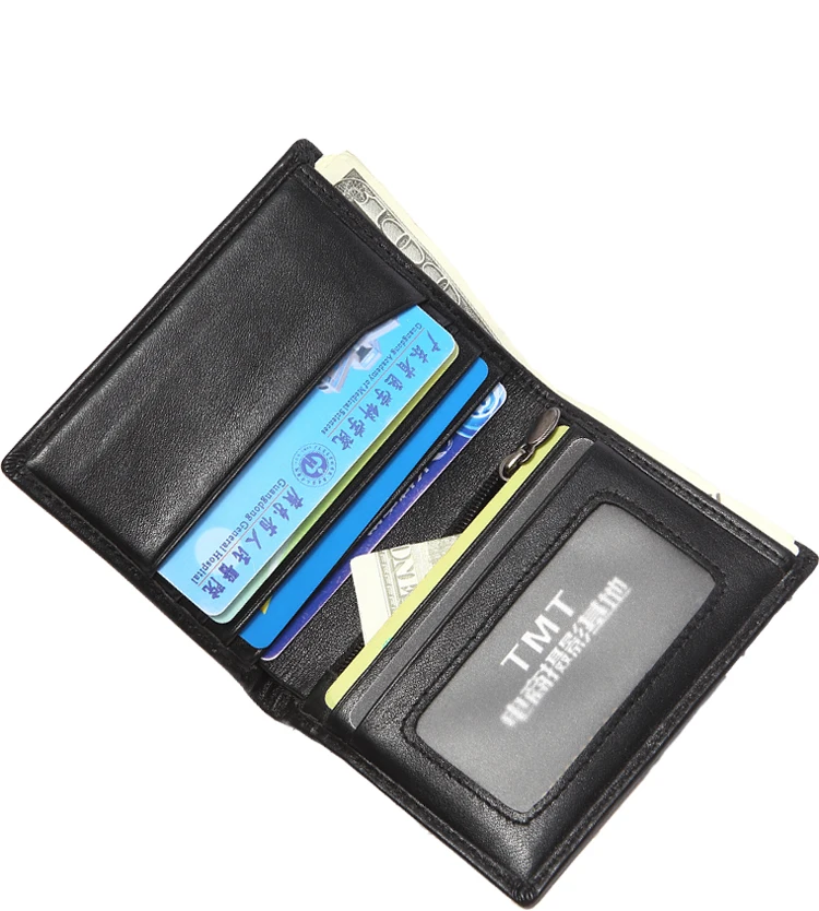 XDBOLO Европейский Лидер продаж двойной ID Окно держатель для карт тонкий минималистский передний карман натуральная кожа кошельки для мужчин