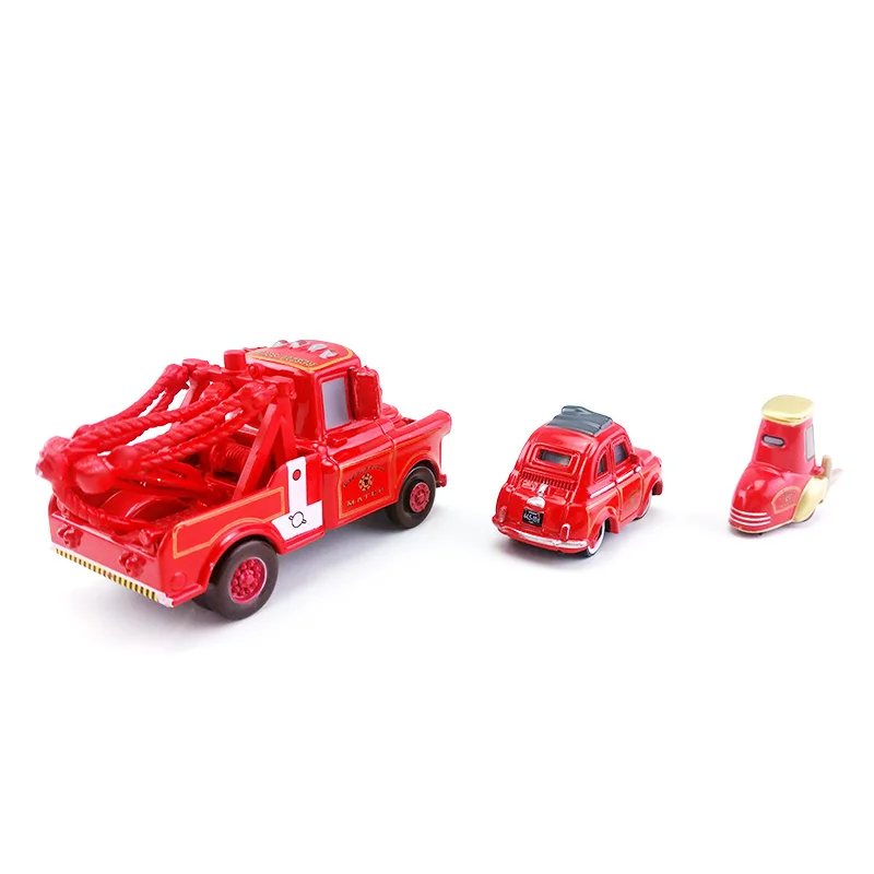 Дисней Pixar Cars 2 Red Mater & Luigi Guido пожарная машина спасательный отряд металлический