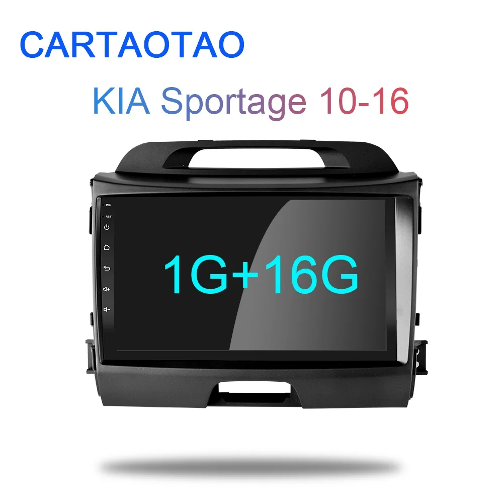 Черный 2G+ 32G " 2din Android 8,1 GO автомобильный dvd-плеер для KIA Sportage 3 4 2010 2011 2012 2013- автомобильный Радио gps навигация wifi плеер - Цвет: Черный