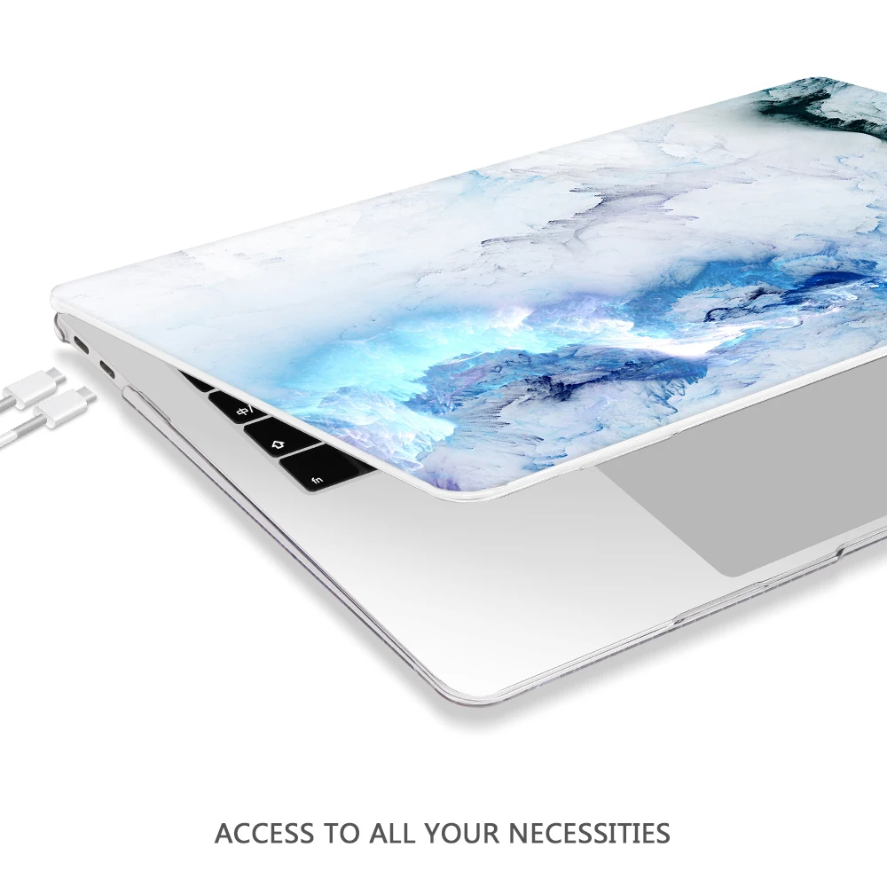 Чехол для ноутбука Apple MacBook Air 11 13 Pro retina 12 13 15 для Mac book Pro 13,3 15,4 Touch bar мраморный пластиковый жесткий чехол