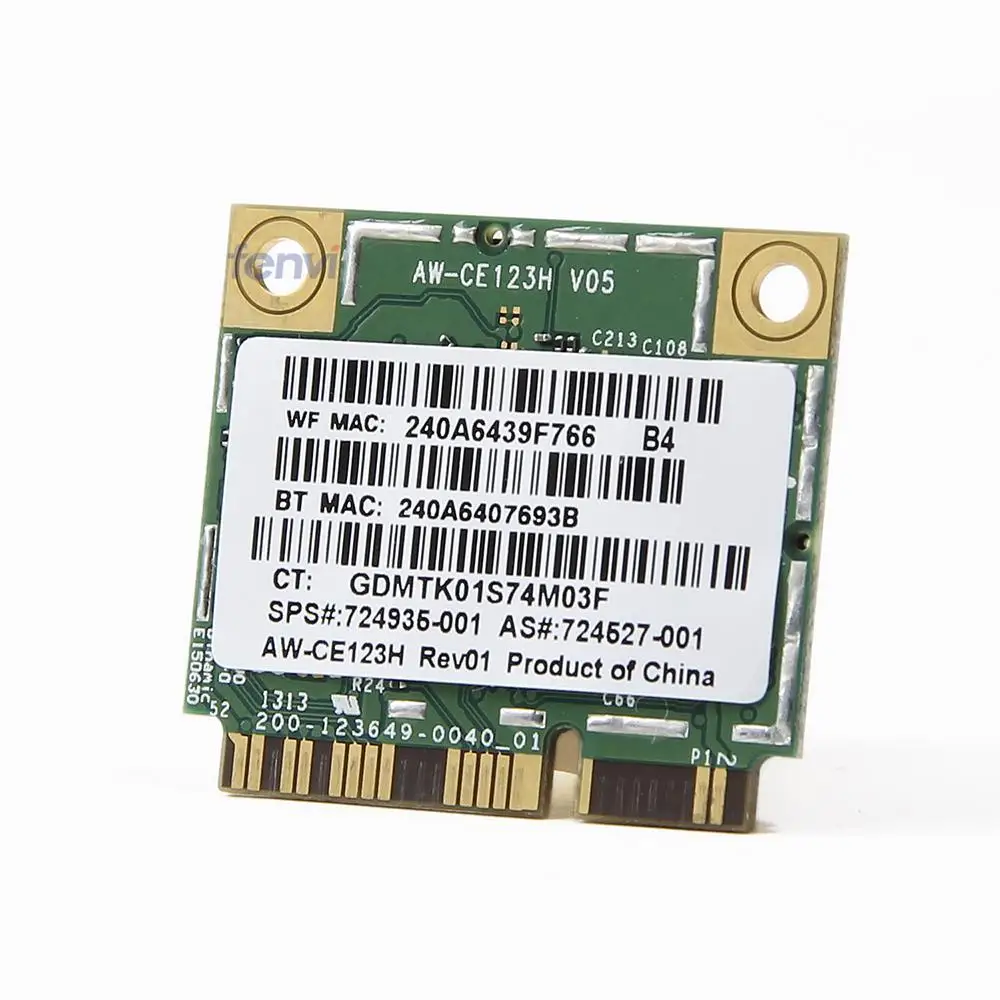 Wi Fi WLAN BT Bluetooth карта BroadCom BCM4352 BCM94352HMB Half Mini PCIe PCI express 867 МГц для 724935 001|bluetooth card|broadcom