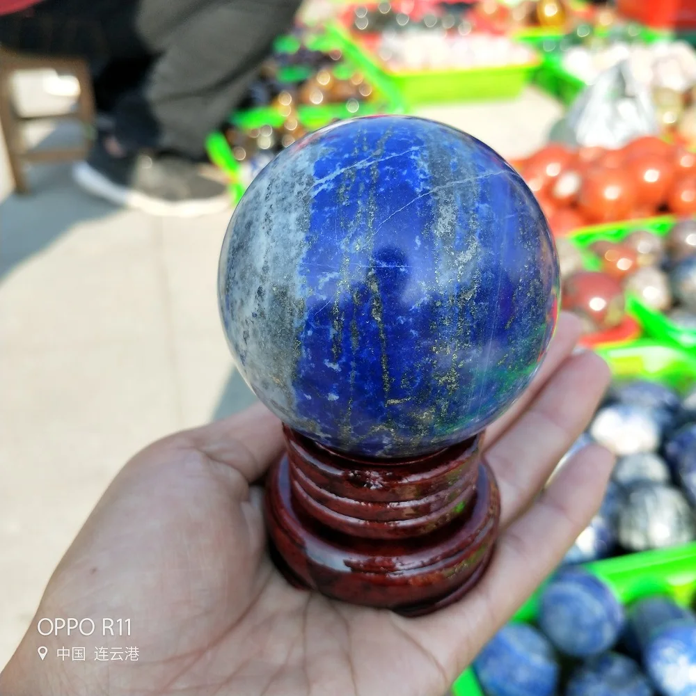 Сферический шар из натурального лазурита 5 см исцеляющий хрустальный