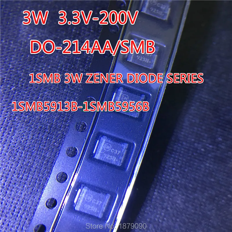Бесплатная доставка 1SMB5917B 1SMB5918B 1SMB5919B 1SMB5920B 4 7 V 5 1 6 2 3 0 W зенеровский диод DO-214AA/SMB |