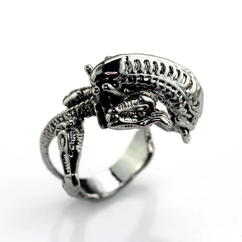 MeMolissa Новое поступление модные черные Серебряные кольца для мужчин в готическом