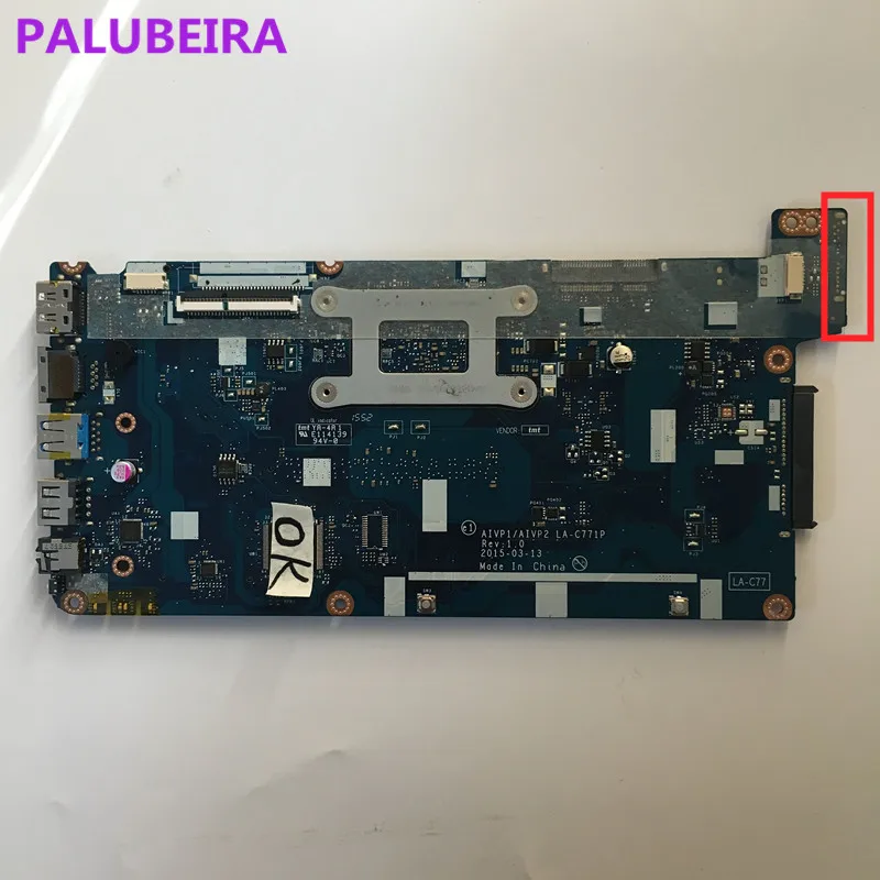 Фаллоимитатор Lenovo 100-14IBY aivp1/aivp2 la-c771p материнская плата для ноутбука CPU 100% ТЕСТ ОК |
