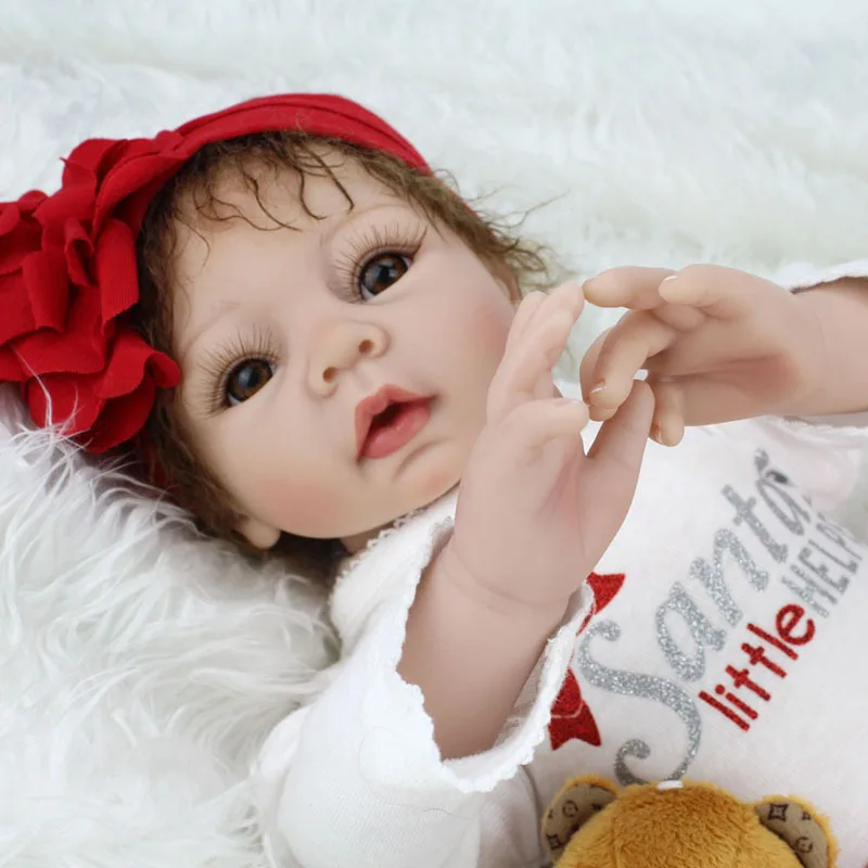 Ручной Reborn Куклы 55 см реалистичные Мягкий силиконовый винил Bebe Brinquedos Для