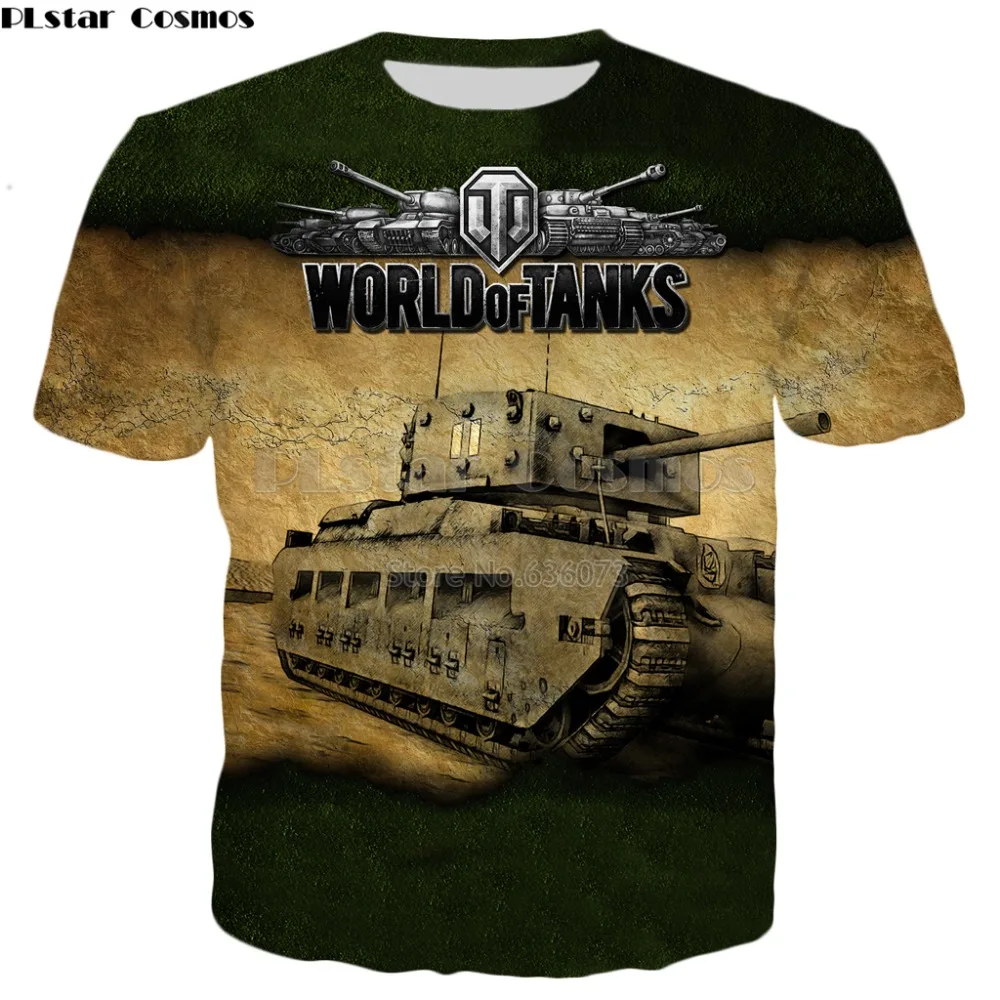 PLstar Космос Лето Новая мода Мужская футболка игры World Of Tanks узоры 3D принт Мужские Женские повседневные крутые футболки топы