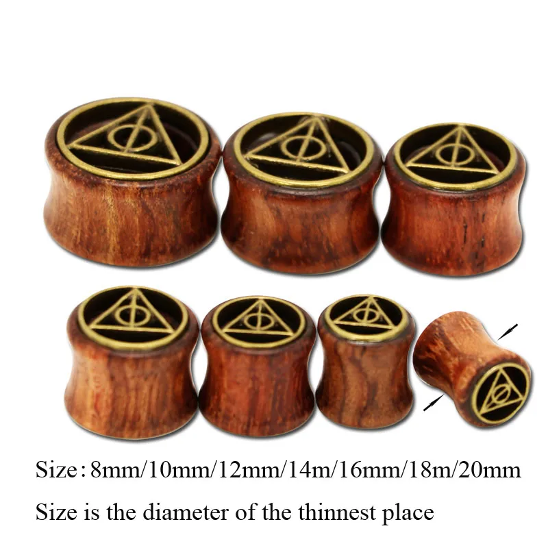 2 шт. деревянные Затычки Для Пирсинга Ушей 8-20 мм | Украшения и аксессуары