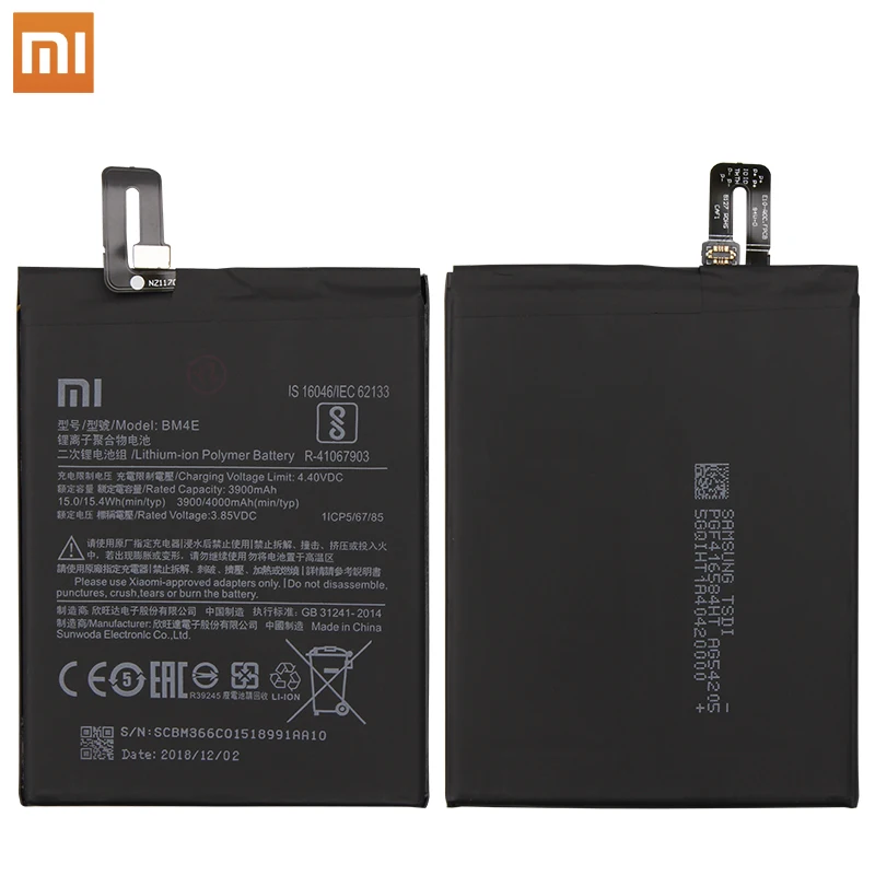 Xiao mi аккумулятор для телефона BM4E для Xiaomi mi Pocophone Poco F1 3900 мАч сменные батареи Бесплатные инструменты