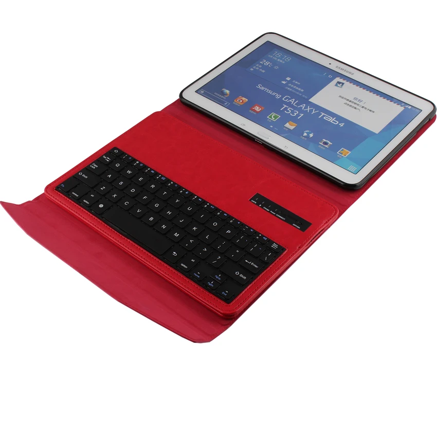 New Retro Business Removable Leather Wireless Bluetooth Keyboard Case Cover For Samsung Galaxy Tab 4 10.1 T530 T531 T535