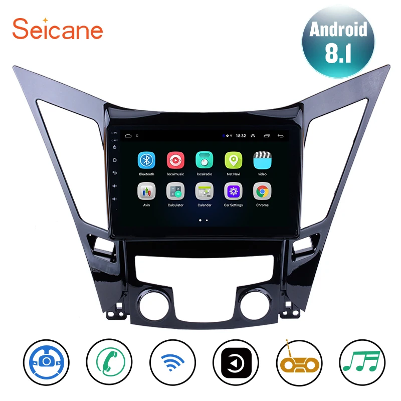 Seicane " Android 8,1 головное устройство gps автомобильное радио для 2011- HYUNDAI Sonata i40 i45 Поддержка TPMS ТВ тюнер резервная камера DVR SWC