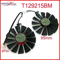 t129215bm t129215sm 12v 0 25a 95mm vga fan for asus gtx1080ti gtx1070ti gtx1050ti rx580 rx570 rx470 graphics card cooling fan