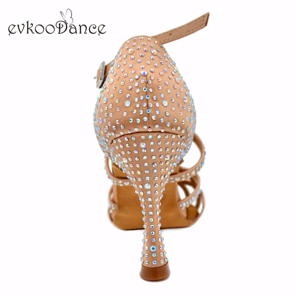 Профессиональная обувь цвета хаки со стразами размеры США 4 12 высота каблука 8 5 см