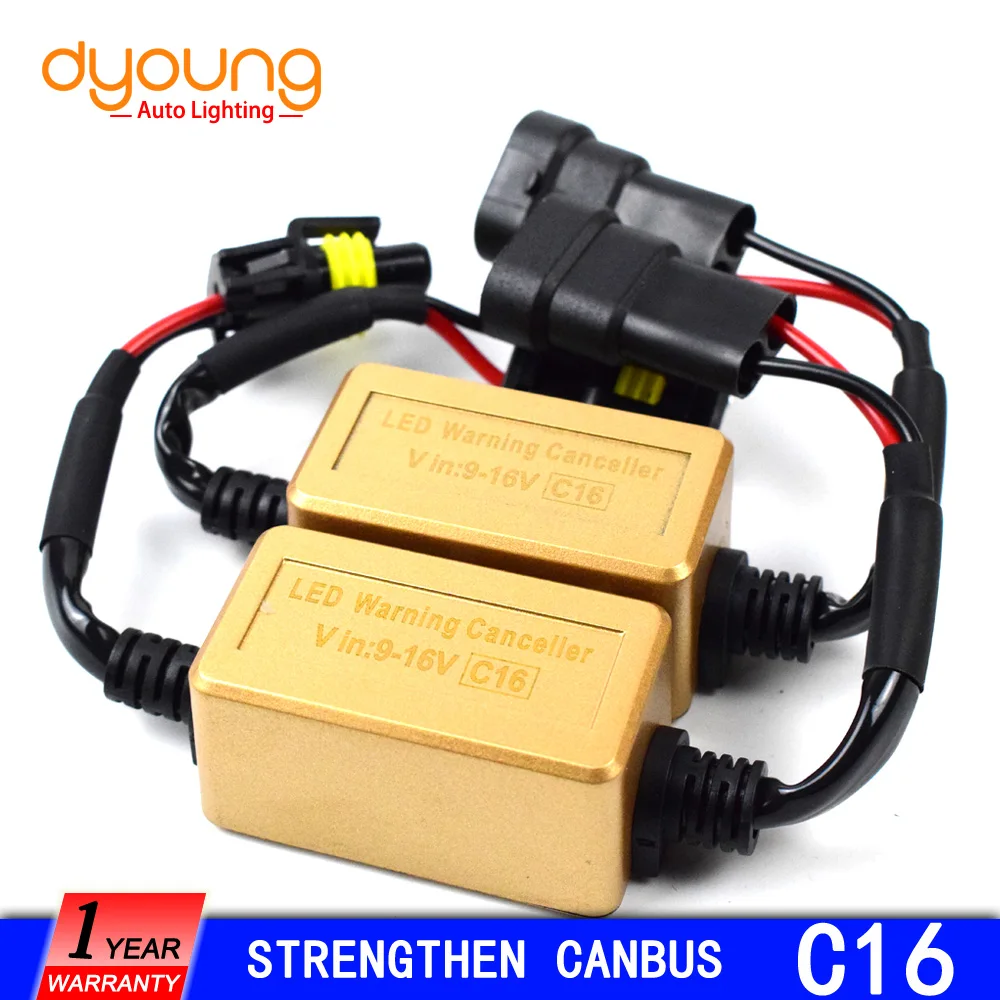 C16 2 шт. укрепить светодиодный фар Canbus led комплект h1 h4 h15 9005 9006 H7 h13H11 компьютер ошибка предупреждения EMC резистор декодер-компенсатор