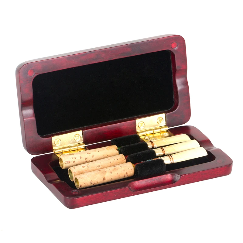 Кленовый ящик для хранения 3 х Тростников из красного дерева|oboe reed case|reed case oboereed box
