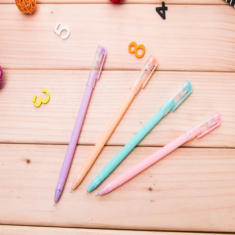 

100 pcs simple jelly system neutral pen lovely fresh water-based Black Signature Pen kawaii school supplies