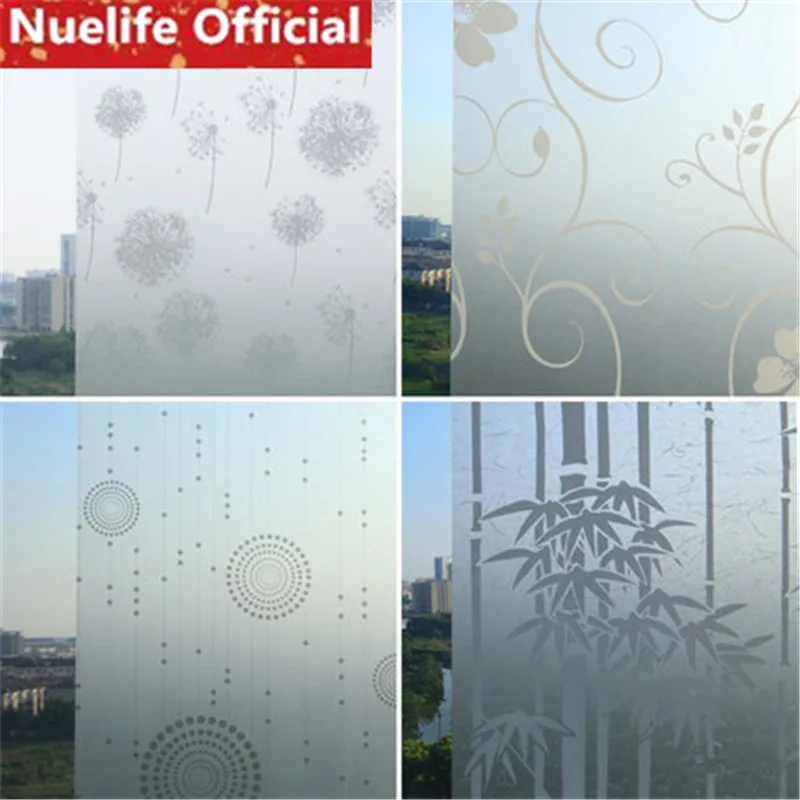 Пленка из матового стекла 45x100 см для ванной спальни офиса балкона окон и дверей